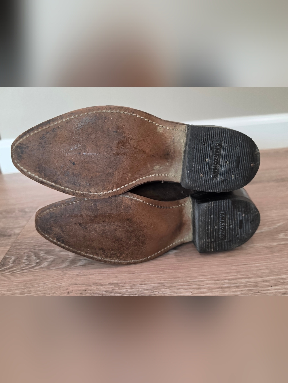 Western Cowboy Boots in Two-Tone Brown - Picture 4 of 8